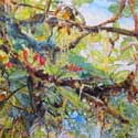 Mountain Fuchsia, 36 x 48 inches, watercolor on canvas