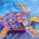 Turtle b, 16 x 20 inches, watercolor on canvas